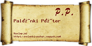 Palánki Péter névjegykártya